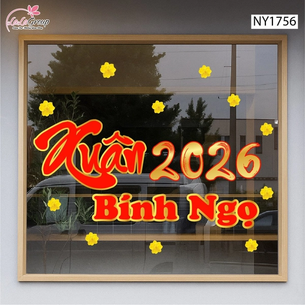 Decal Trang Trí Tết Xuân Bính Ngọ 2026 Vạn Điều Như Ý