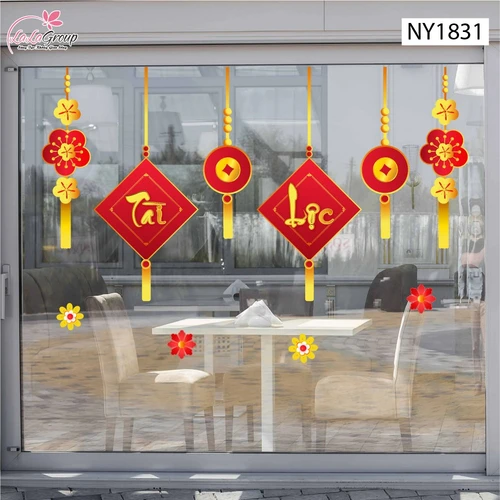 Decal Trang Trí Tết Dây Treo Tài Lộc