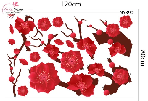 Decal Trang Trí Tết 2026 Thần Tài Cưỡi Ngựa Rước Lộc Đầu Năm