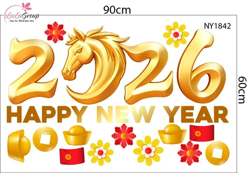 Combo Decal Trang Trí Tết An Khang Thịnh Vượng Rước Lộc Đầu Năm 2026