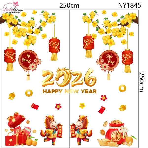 Combo Decal Trang Trí Tết An Khang Thịnh Vượng Rước Lộc Đầu Năm 2026