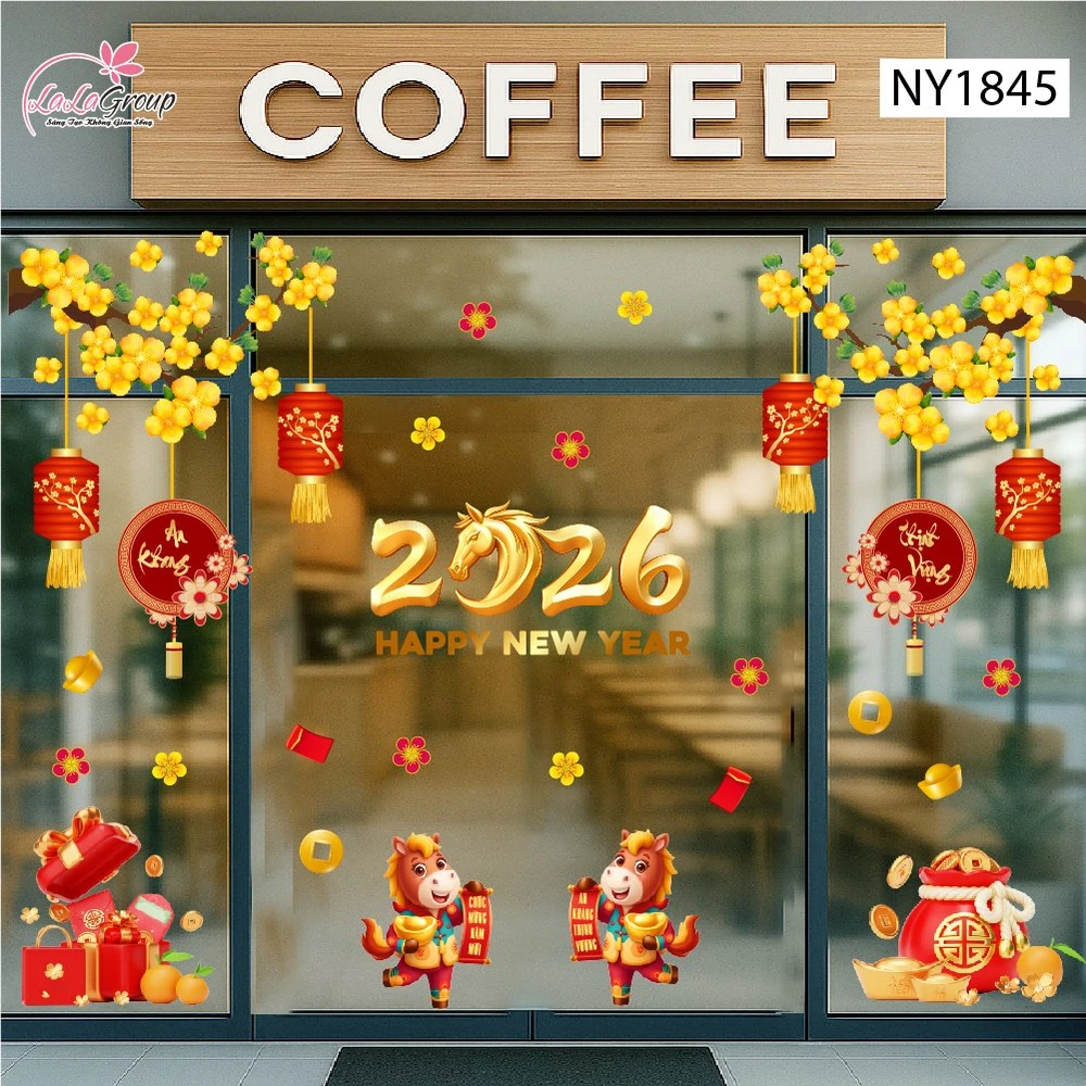 Combo Decal Trang Trí Tết An Khang Thịnh Vượng Rước Lộc Đầu Năm 2026
