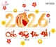 Decal Trang Trí Tết Tuấn Mã Chúc Mừng Năm Mới 2026
