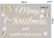 Combo Decal Trang Trí Noel Merry Christmas And Happy New Year 2027 và quả cầu may mắn