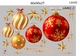 Combo Decal Trang Trí Noel Merry Christmas And Happy New Year 2027 và quả cầu may mắn