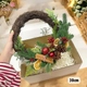 Vòng nguyệt quế 30cm Trang Trí Noel Kèm Đèn Led Phong Cách Cổ Điển