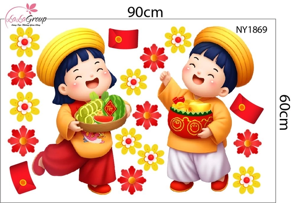 Combo Decal Trang Trí Tết Tuấn Mã Mừng Xuân Bính Ngọ 2026