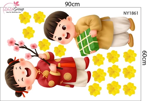 Combo Decal Trang Trí Tết Tuấn Mã Rước Lộc Xuân