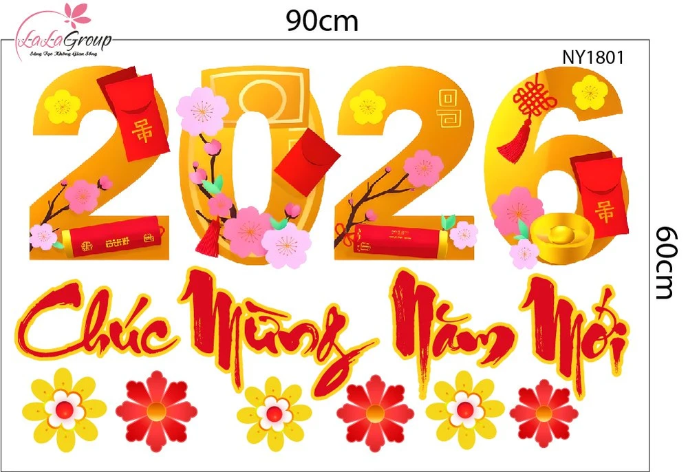 Combo Decal Trang Trí Tết Tuấn Mã Rước Lộc Xuân