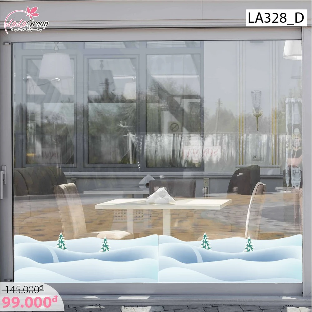 Combo Decal Trang Trí Noel Ông Già Noel Vui Vẻ Và Người Tuyết mẫu D