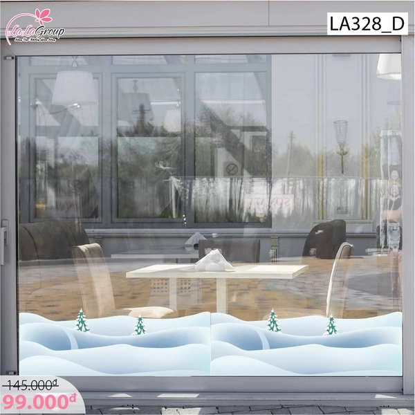 Combo Decal Trang Trí Noel Ông Già Noel Vui Vẻ Và Người Tuyết mẫu D