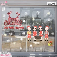 Decal dán tường Noel và những người bạn ( nền trắng đục)