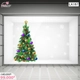 Decal trang trí noel cây thông và bông tuyết