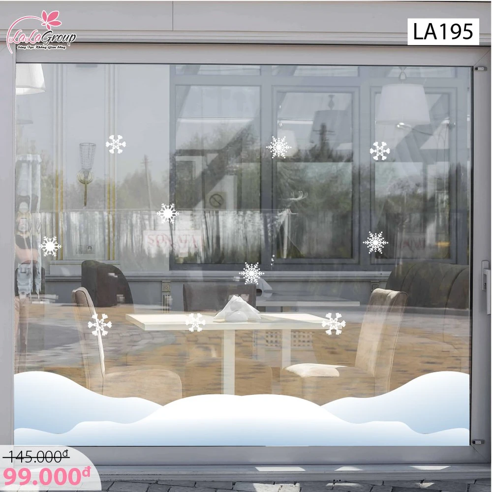 Decal trang trí noel chân tường tuyết