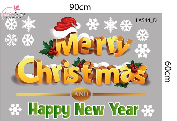 Combo Decal Trang Trí Noel Ông Già Noel Cưỡi Tuần Lộc Mừng Giáng Sinh 2027
