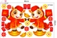 Combo Decal Trang Trí Tết Bính Ngọ thần tài gõ cửa đón xuân như ý