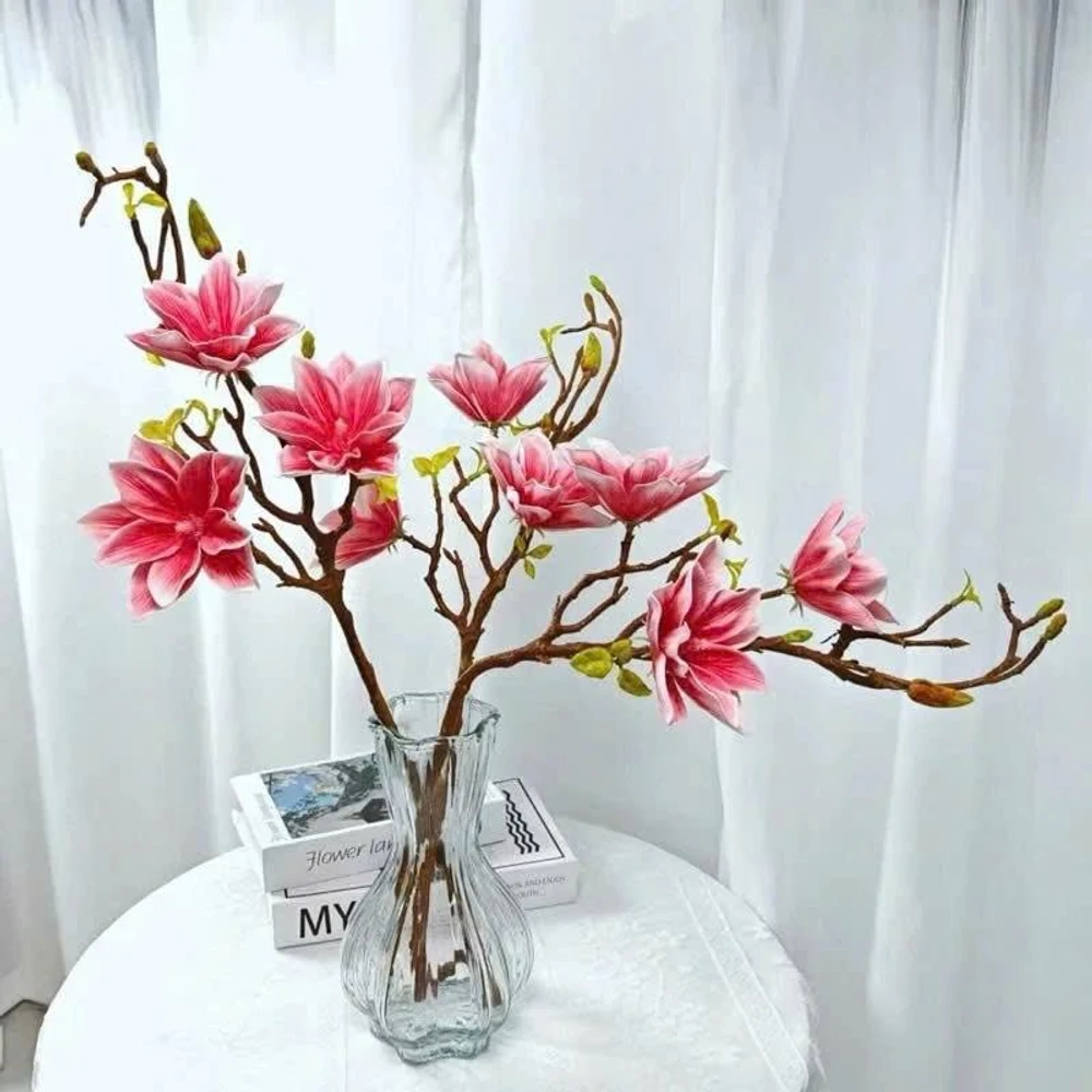 Cành hoa mộc lan kép nhiều màu trang trí