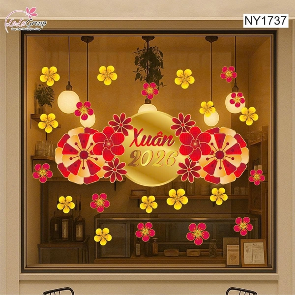 Decal Trang Trí Tết Mẹt Xuân Bính Ngọ 2026