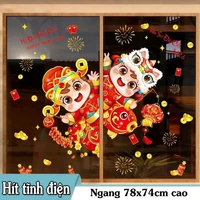 Decal 2 mặt tĩnh điện trang trí tết mã đáo thành công 2026