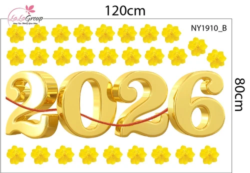 Combo Decal Trang Trí Tết Xuân 2026 Vạn Sự Như Ý Phát Tài Phát Lộc