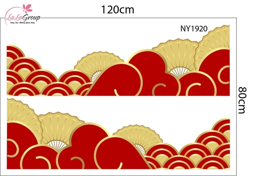 Combo Decal Trang Trí Tết Chúc Mừng Năm Song Mã Phú Quý 2026