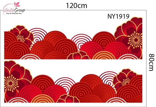 Combo Decal Trang Trí Tết Chúc Mừng Năm Song Mã Phú Quý 2026