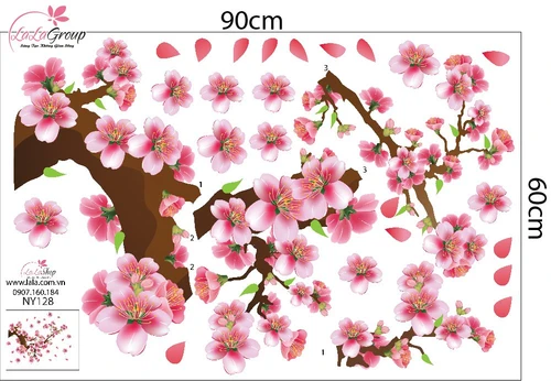 Combo Decal Trang Trí Tết Xuân Bính Ngọ Vạn Sự Như Ý Tấn Tài Tấn Lộc