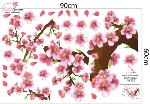 Combo Decal Trang Trí Tết Xuân Bính Ngọ Vạn Sự Như Ý Tấn Tài Tấn Lộc