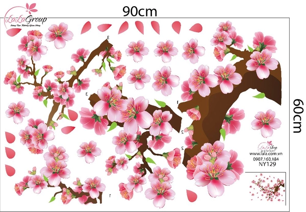 Combo Decal Trang Trí Tết Xuân Bính Ngọ Vạn Sự Như Ý Tấn Tài Tấn Lộc