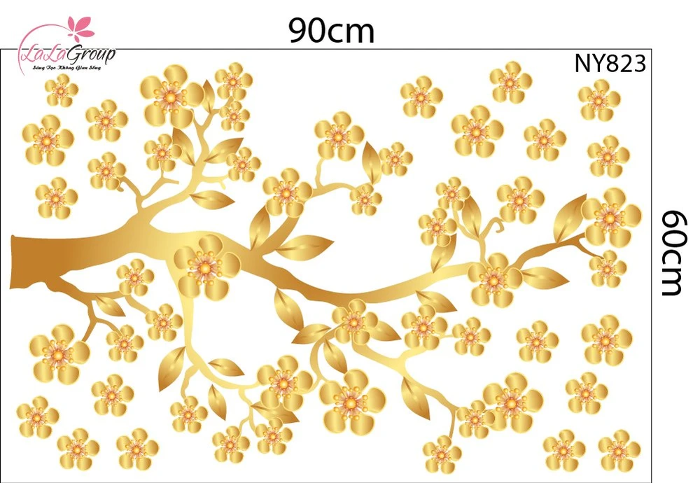 Combo Decal Trang Trí Tết Happy New Year 2026