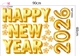 Combo Decal Trang Trí Tết Happy New Year 2026