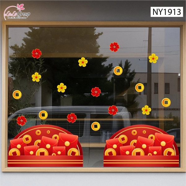 Decal Trang Trí Tết Bao Lì Xì Phú Quý
