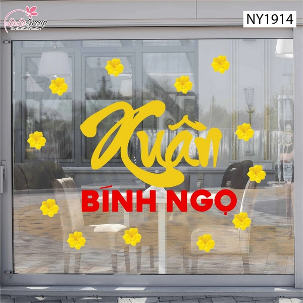 Decal Trang Trí Tết Xuân Bính Ngọ Cát Tường