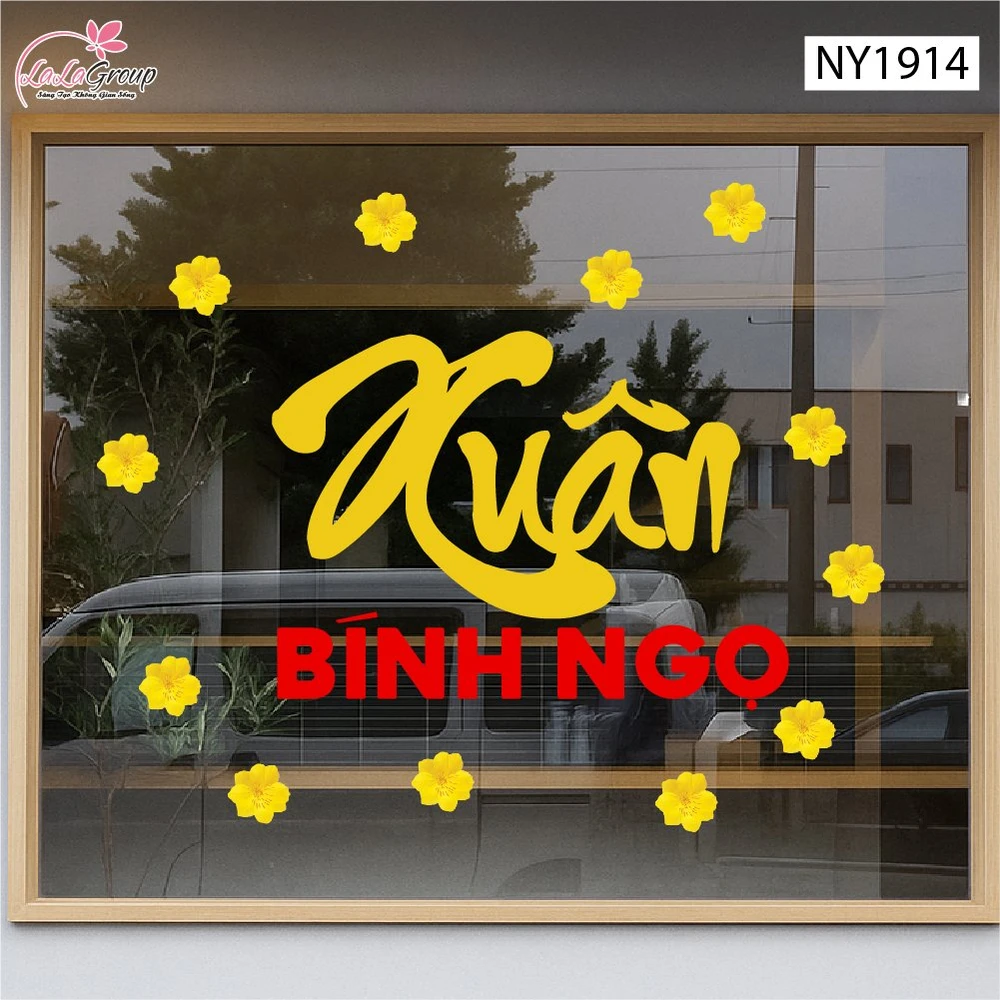 Decal Trang Trí Tết Xuân Bính Ngọ Cát Tường