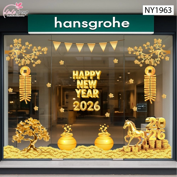 Combo Decal Trang Trí Tết Cây Thần Tài 2026