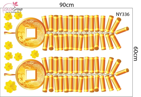 Combo Decal Trang Trí Tết Cây Thần Tài 2026