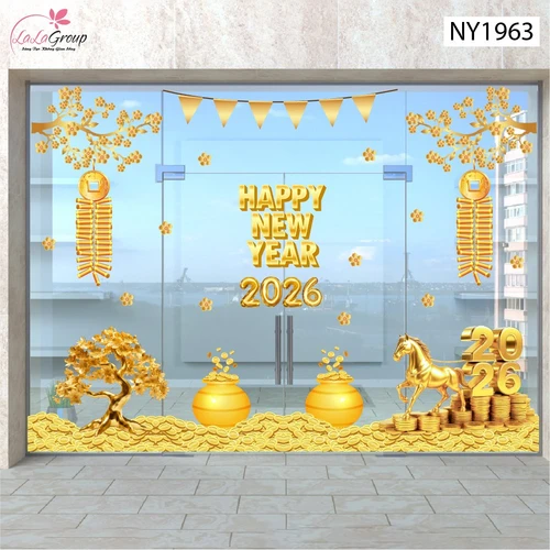 Combo Decal Trang Trí Tết Cây Thần Tài 2026