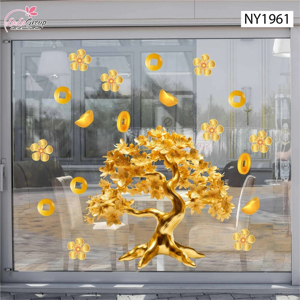 Decal Trang Trí Tết Cây Kim Tài An Khang