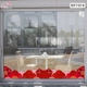 Decal Trang Trí Tết Chân Tường Hoa Đỏ Tài Lộc