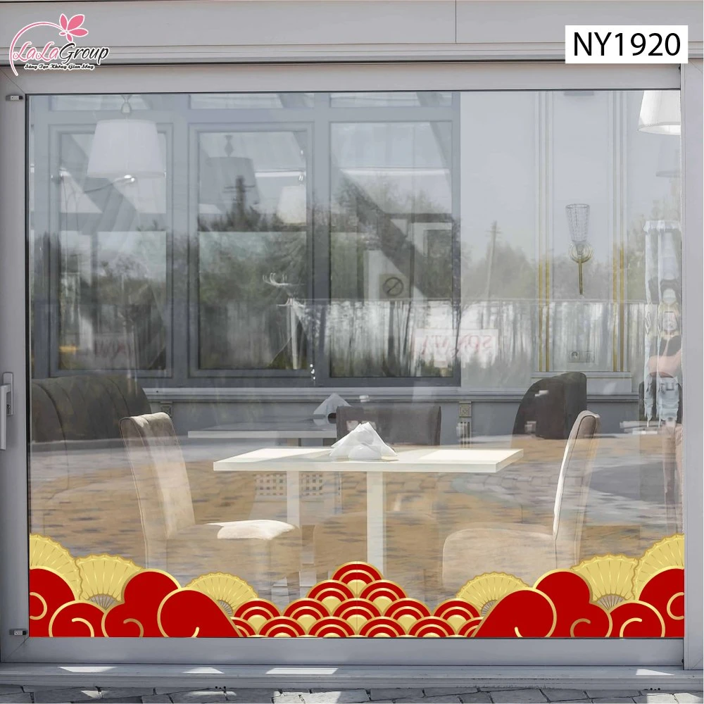 Decal Trang Trí Tết Chân Tường Mây Hoàng Kim