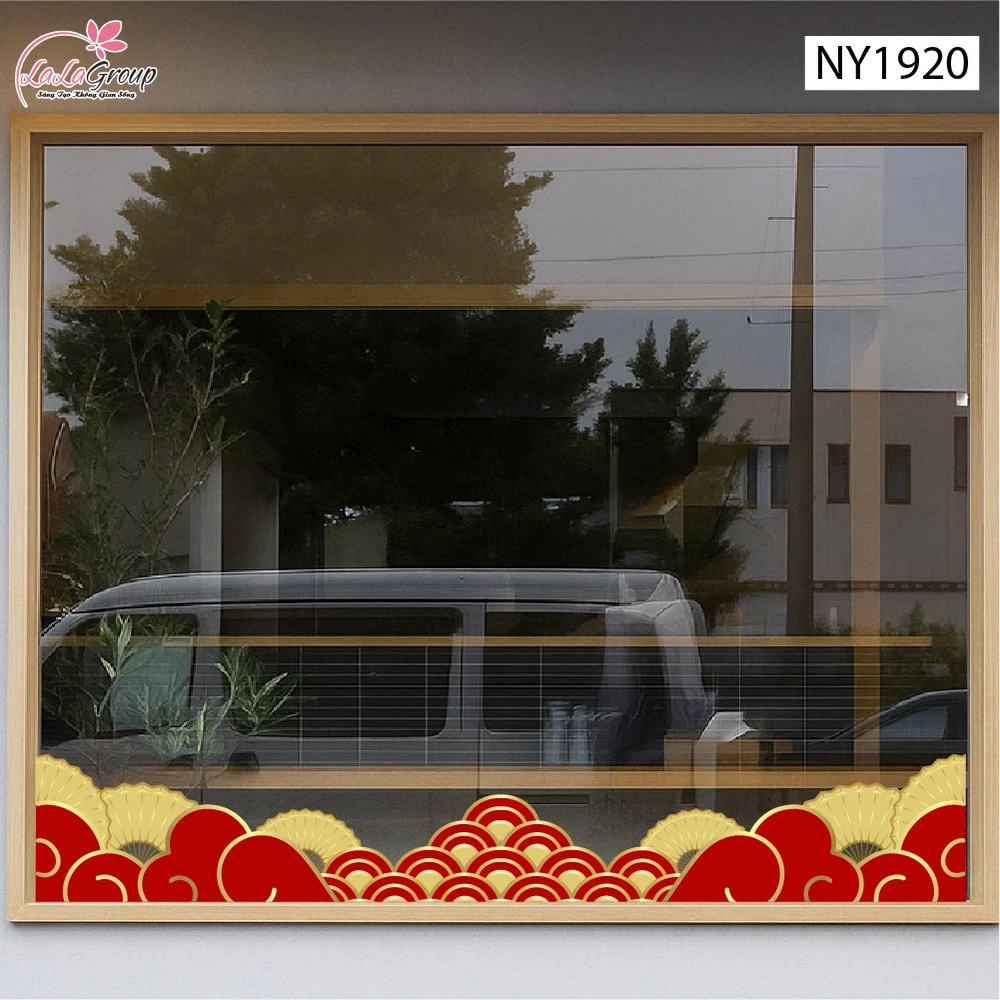 Decal Trang Trí Tết Chân Tường Mây Hoàng Kim