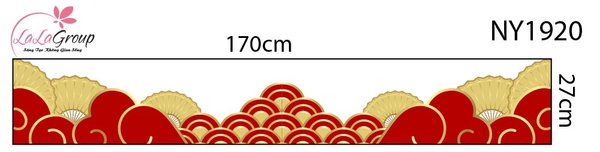 Decal Trang Trí Tết Chân Tường Mây Hoàng Kim