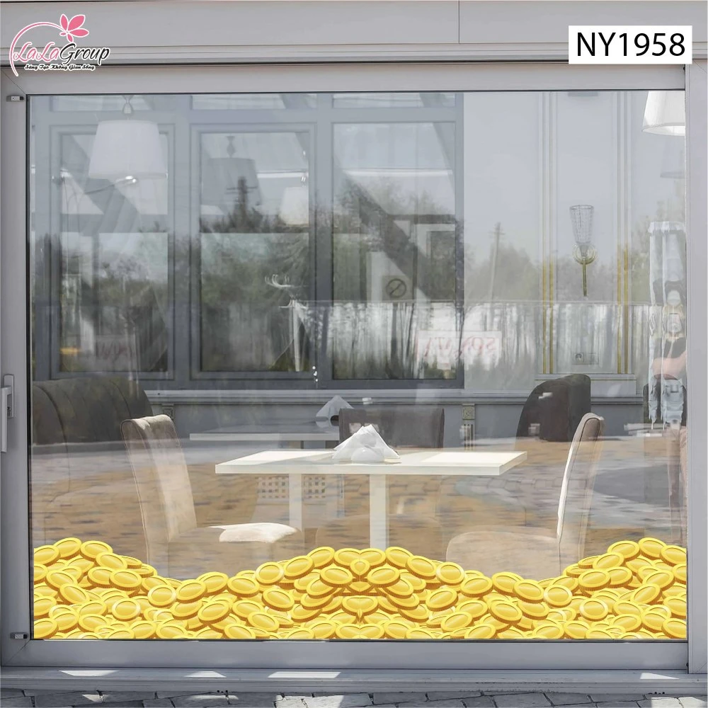 Decal Trang Trí Tết Chân Tường Tiền Vàng Đón Xuân