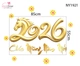Decal Trang Trí Tết Chúc Mừng Năm Mới 2026 Cát Tường