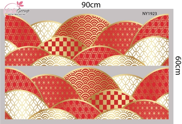 Decal Trang Trí Tết Mây Ngũ Sắc