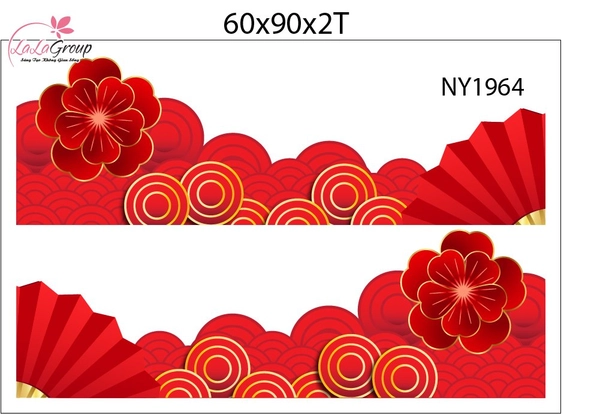 Combo Decal Trang Trí Tết Thần Tài Chúc Mừng Năm Mới Hạnh Phúc