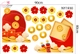 Decal Trang Trí Tết Bao Lì Xì Đỏ Và Mai Vàng