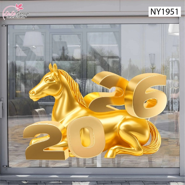 Decal Trang Trí Tết Tuấn Mã Bình An Rước Lộc Đầy Nhà