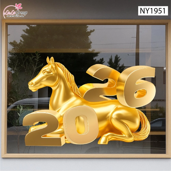 Decal Trang Trí Tết Tuấn Mã Bình An Rước Lộc Đầy Nhà