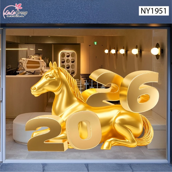 Decal Trang Trí Tết Tuấn Mã Bình An Rước Lộc Đầy Nhà